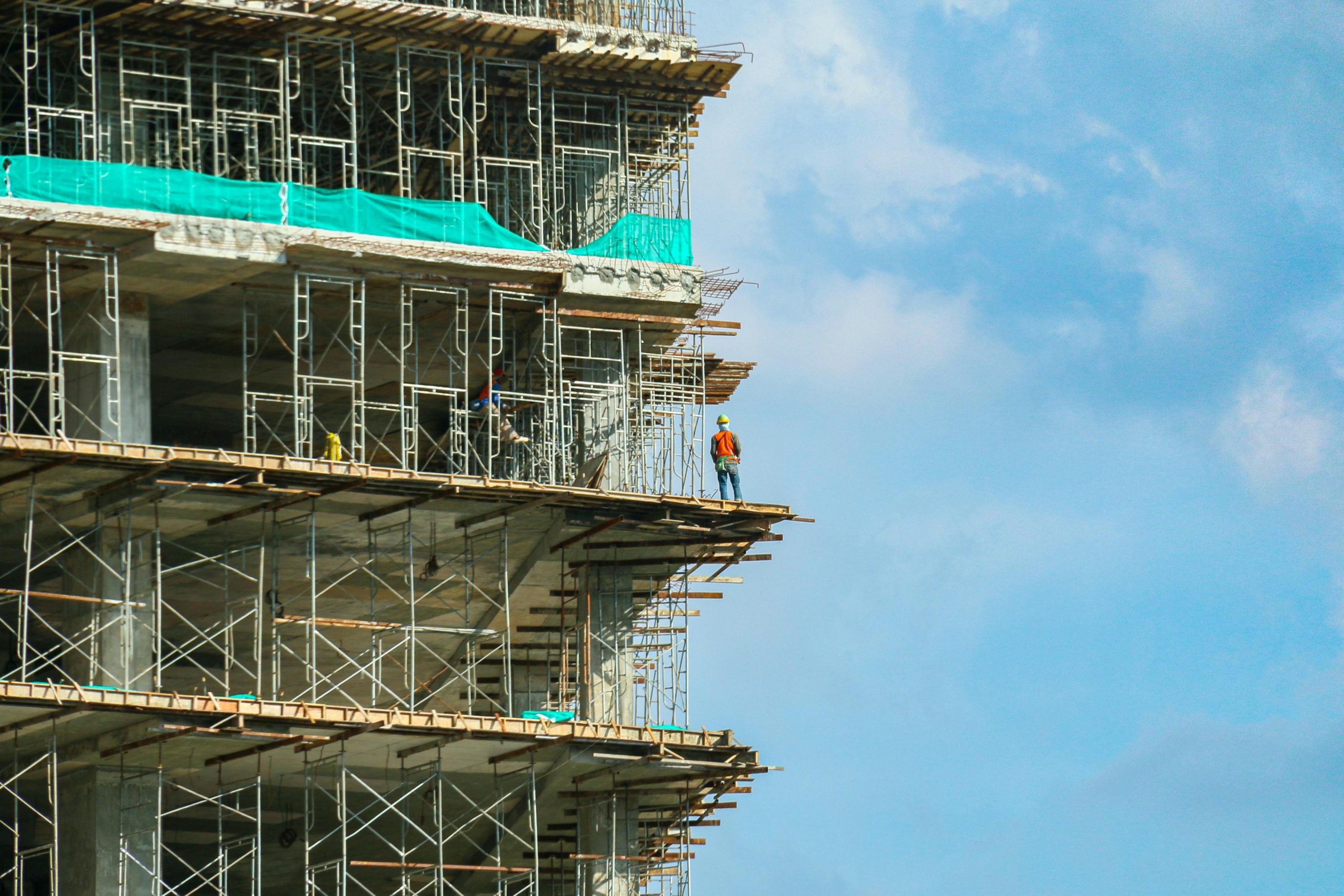 Echafaudage immeuble construction
